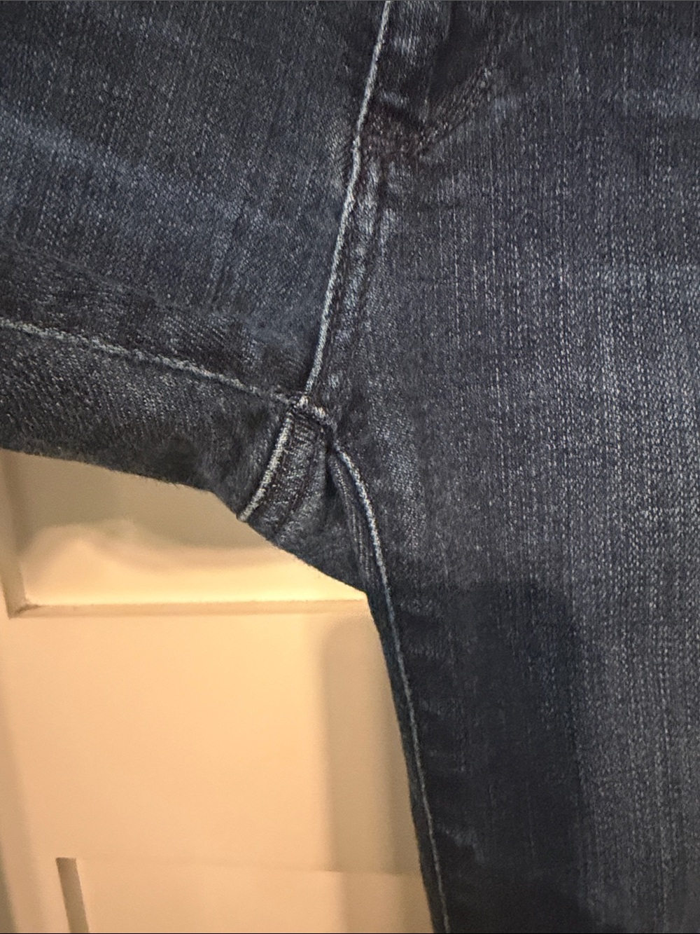 AG Adriano Goldschmied Y2K Low Rise Stevie Slim Straight Cuffed Dark Blue Jeans - Picture 9 of 9
